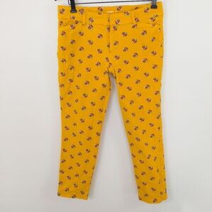 Old Navy Pixie Yellow Pants Floral Size 10